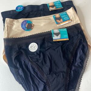 Vanity Fair Assortment of Panties 3 Pairs Size Large / 7